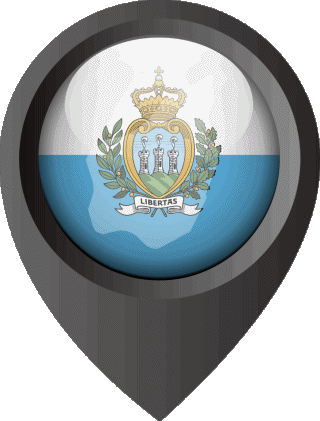 Location Pin San Marino Europe Flags 