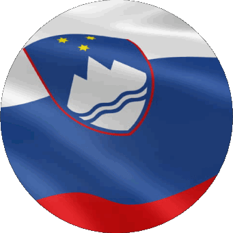 Round Slovenia Europe Flags 