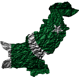 Carte Pakistan Asie Drapeaux 