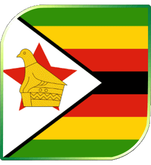 Carré Zimbabwe Afrique Drapeaux 