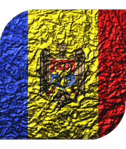 Quadrato Moldova Europa Bandiere 