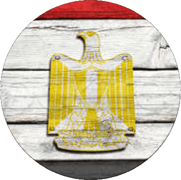 Rond Egypte Afrique Drapeaux 