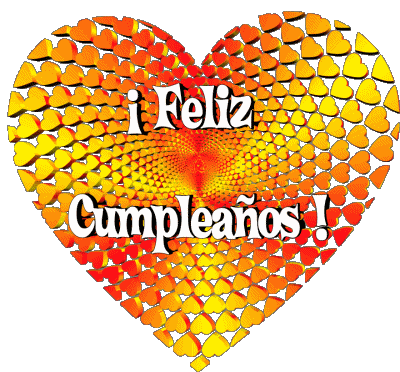 007 Corazón Feliz Cumpleaños Spagnolo Messagi 