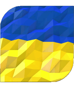 Square Ukraine Europe Flags 