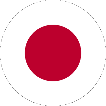 Runde Japan Asien Fahnen 