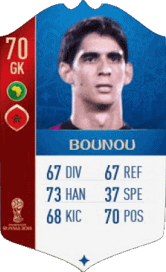 Yassine Bounou Marocco F I F A - Giocatori carte Videogiochi Multimedia 