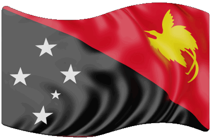 Rettangolo Papua Nuova Guinea Oceania Bandiere 