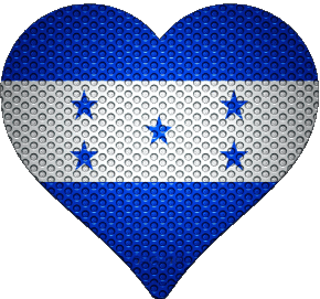 Heart Honduras America Flags 