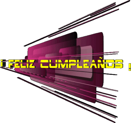 020 Fondo transparente Abstracto - Geométrico Feliz Cumpleaños Español Mensajes 