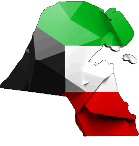 Carta Geografica Kuwait Asia Bandiere 