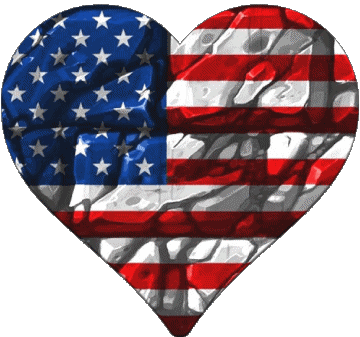 Cuore U.S.A - Nazionale America Bandiere 