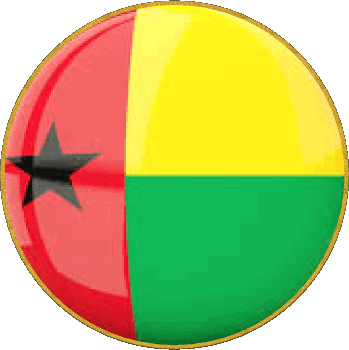 Rond Guinée Bissau Afrique Drapeaux 