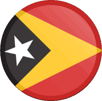 Round East Timor Asia Flags 