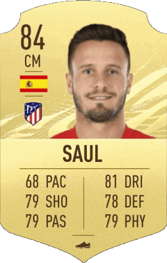 Saúl Ñíguez Esclápez España F I F A - Jugadores  cartas Vídeo Juegos Multimedia 
