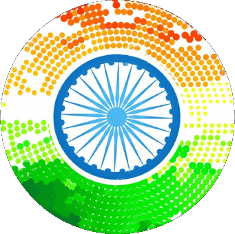 Tondo India Asia Bandiere 