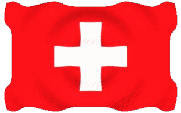 Waving Swiss Europe Flags 