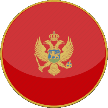 Rond Monténégro Europe Drapeaux 