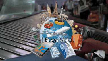 004 Fond Animé Buen Viaje Espagnol Messages 