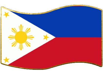 Rectangle Philippines Asie Drapeaux 