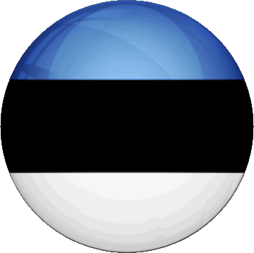 Rond Estonie Europe Drapeaux 