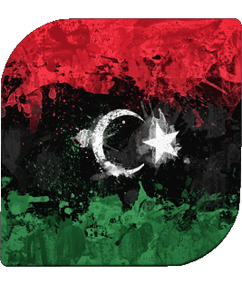 Square Libya Africa Flags 