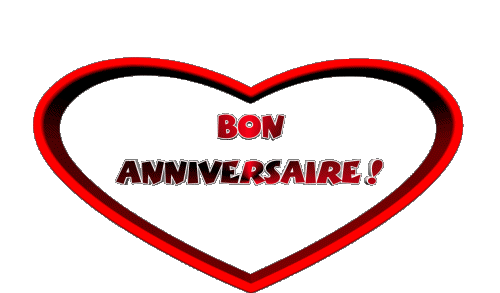 002 Coeur Bon Anniversaire Français Messages 