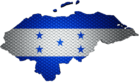 Karte Honduras Amerika Fahnen 