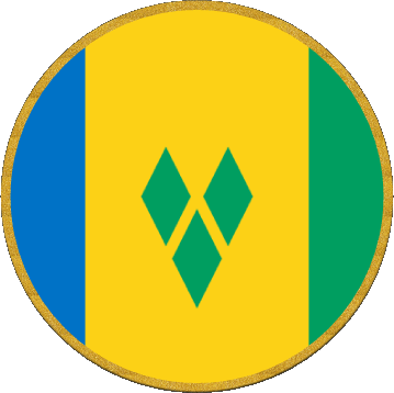 Rond Saint Vincent et les Grenadines Amériques Drapeaux 