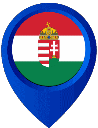 Epingle de Localisation Hongrie Europe Drapeaux 