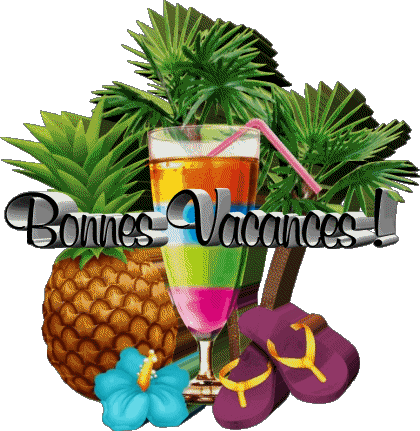 16 Sfondo trasparente Bonnes Vacances Francese Messagi 
