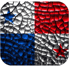 Square Panama America Flags 