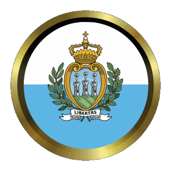 Rund - Ringe San Marino Europa Fahnen 