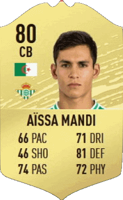 Aïssa Mandi Argelia F I F A - Jugadores  cartas Vídeo Juegos Multimedia 