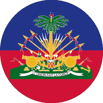 Rond Haiti America Flags 