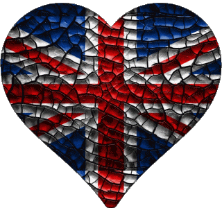 Coeur Royaume Uni Europe Drapeaux 