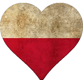 Cuore Polonia Europa Bandiere 