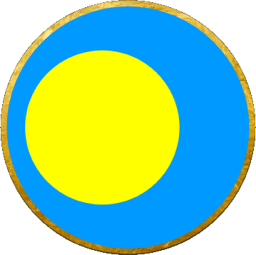 Rond Palaos Océanie Drapeaux 
