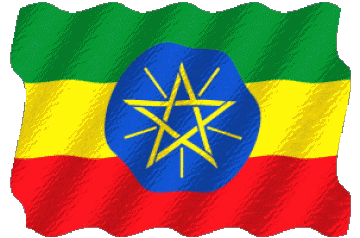 Waving Ethiopia Africa Flags 