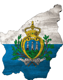 Map San Marino Europe Flags 