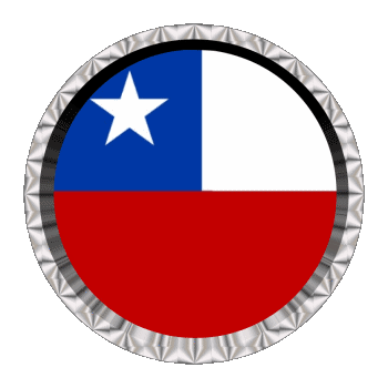 Round - Rings Chile America Flags 