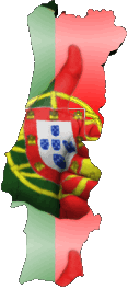 Carte Portugal Europe Drapeaux 