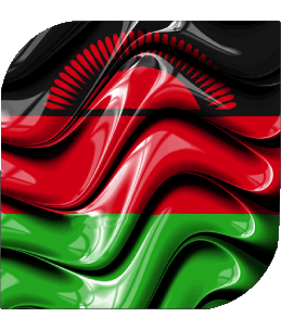 Square Malawi Africa Flags 
