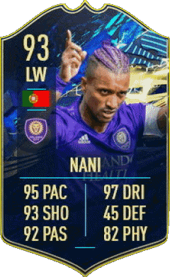 Luís Carlos Almeida da Cunha - Nani Portugal F I F A - Jugadores  cartas Vídeo Juegos Multimedia 