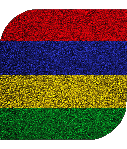 Quadrato Mauritius Africa Bandiere 