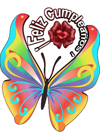003 Transparenter Hintergrund Mariposas Feliz Cumpleaños Spanisch Nachrichten 