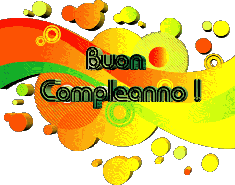 009 Sfondo trasparente Astratto - Geometrico Buon Compleanno Italiano Messagi 