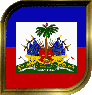 Carré Haïti Amériques Drapeaux 
