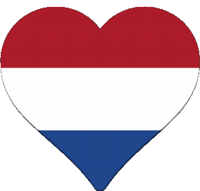 Coeur Pays-Bas Europe Drapeaux 