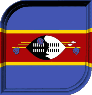 Carré Eswatini Afrique Drapeaux 