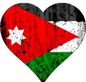 Herz Jordan Asien Fahnen 
